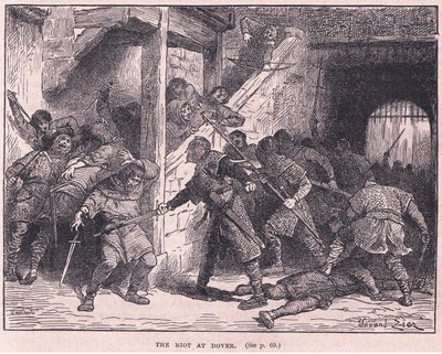 La rivolta a Dover AD 1051 da Francois Edouard Zier
